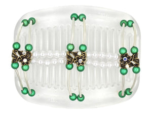 African Butterfly Hair Comb - Flowers Clear 81
