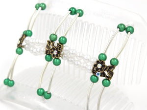 African Butterfly Hair Comb - Flowers Clear 81