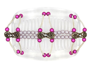 African Butterfly Hair Comb - Flowers Clear 82