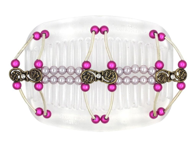 African Butterfly Hair Comb - Flowers Clear 82