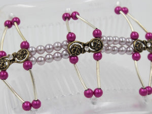 African Butterfly Hair Comb - Flowers Clear 82