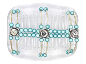 African Butterfly Hair Comb - Flowers Clear 83