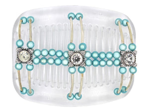 African Butterfly Hair Comb - Flowers Clear 83