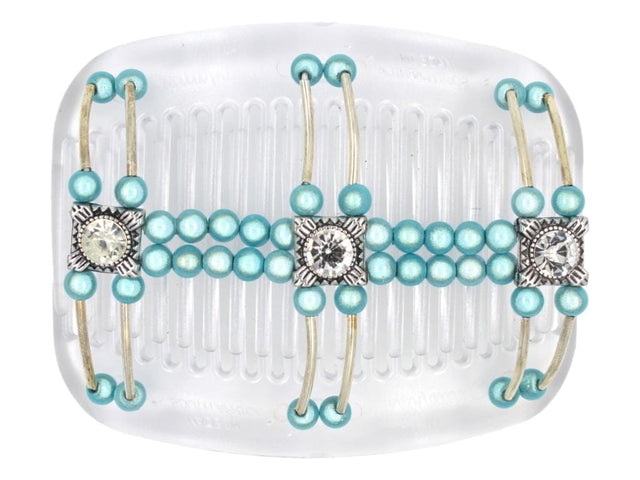 African Butterfly Hair Comb - Flowers Clear 83