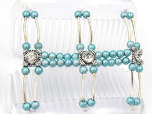 African Butterfly Hair Comb - Flowers Clear 83