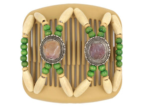 African Butterfly Hair Comb - Gemstone Blonde 42