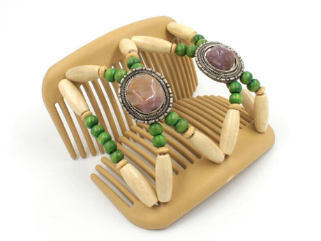 African Butterfly Hair Comb - Gemstone Blonde 42
