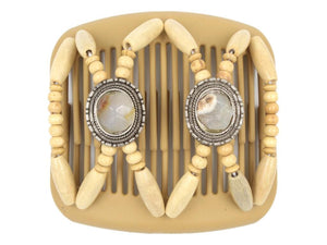 African Butterfly Hair Comb - Gemstone Blonde 43