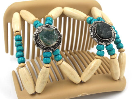 African Butterfly Hair Comb - Gemstone Blonde 48