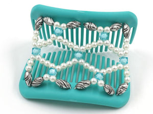 African Butterfly Hair Comb - Ndalena Turquoise 19