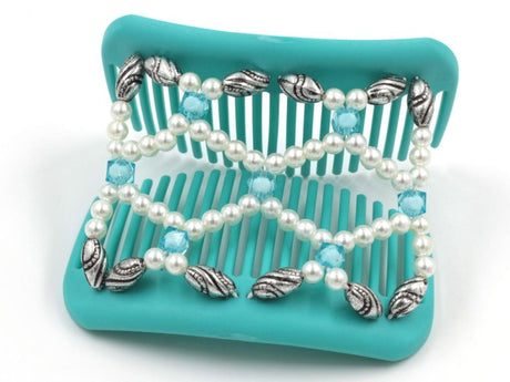 African Butterfly Hair Comb - Ndalena Turquoise 19