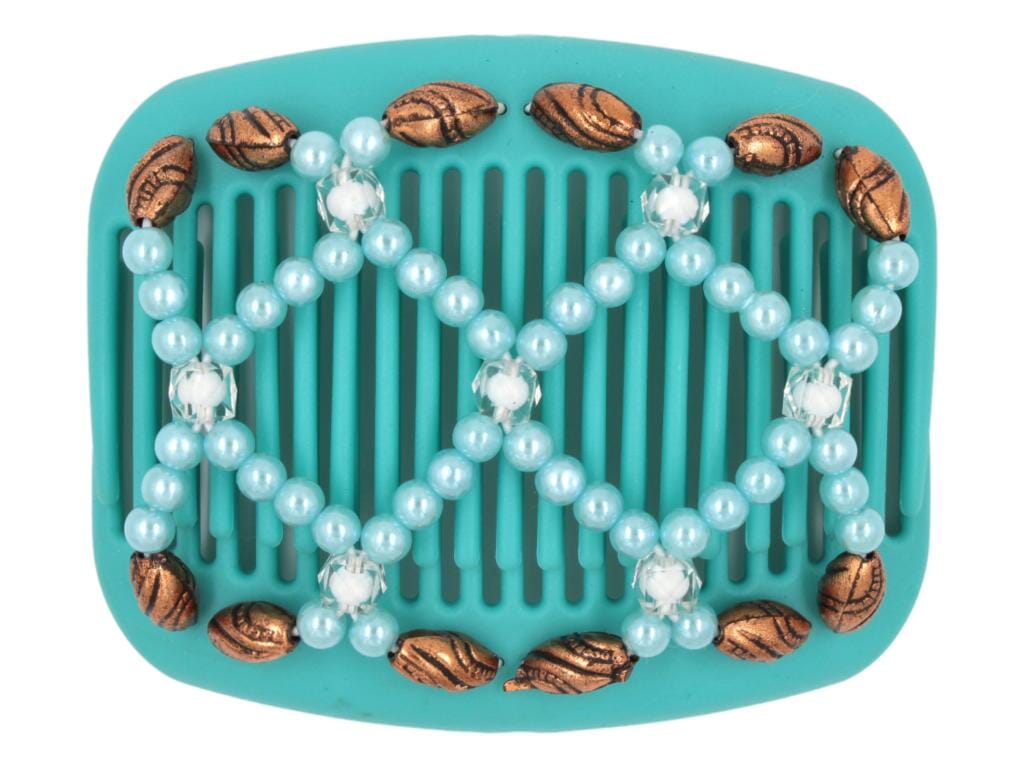 African Butterfly Hair Comb - Ndalena Turquoise 20