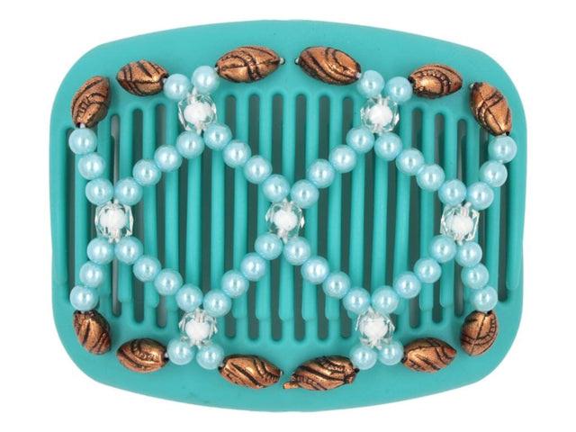African Butterfly Hair Comb - Ndalena Turquoise 20