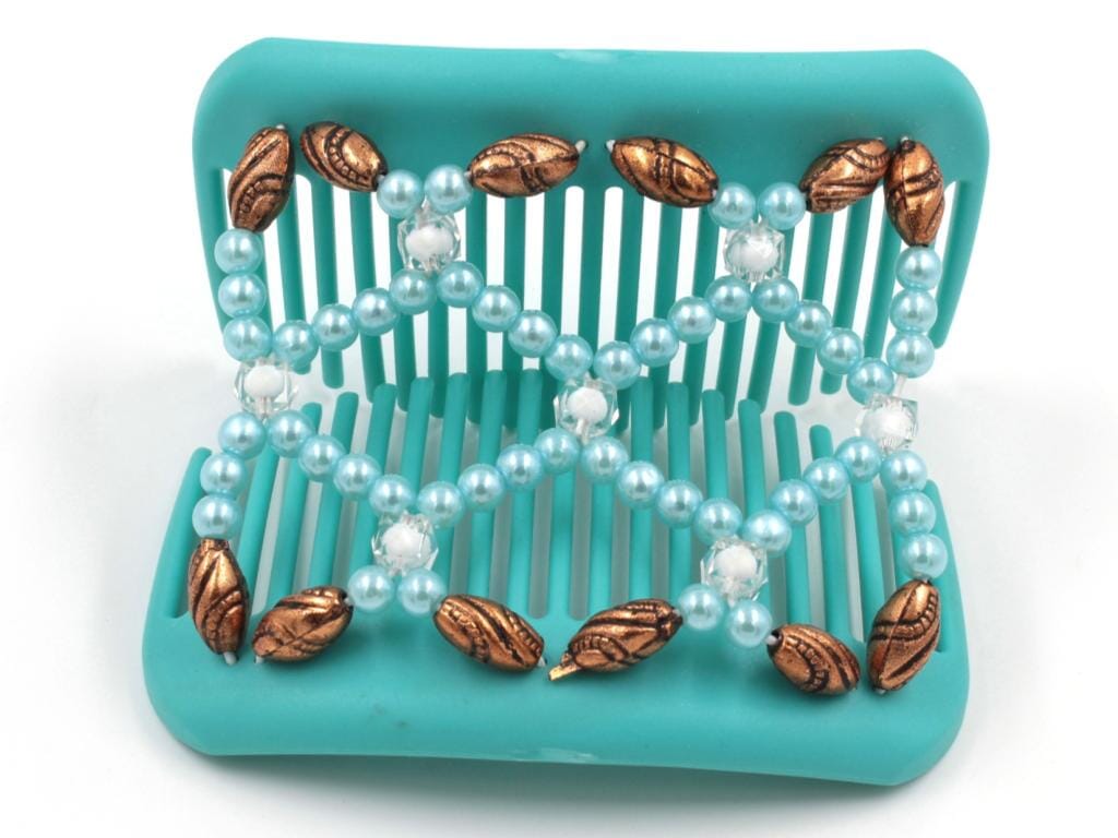 African Butterfly Hair Comb - Ndalena Turquoise 20
