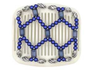 African Butterfly Hair Comb - Ndalena White 01