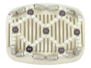 African Butterfly Hair Comb - Ndalena White 02