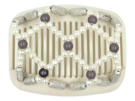 African Butterfly Hair Comb - Ndalena White 02