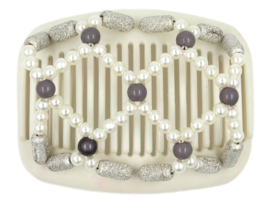 African Butterfly Hair Comb - Ndalena White 02