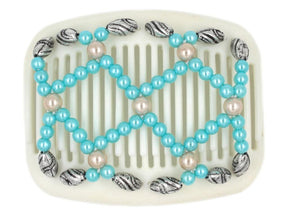 African Butterfly Hair Comb - Ndalena White 04