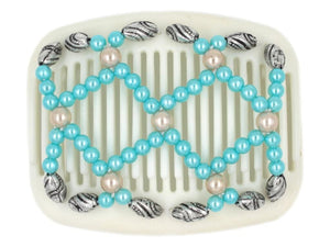 African Butterfly Hair Comb - Ndalena White 04