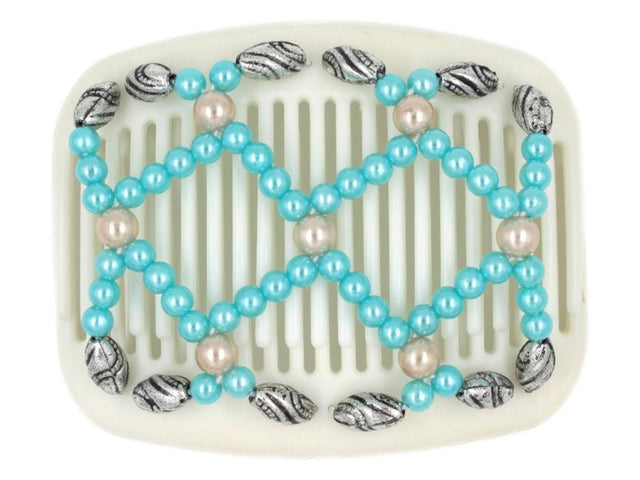 African Butterfly Hair Comb - Ndalena White 04