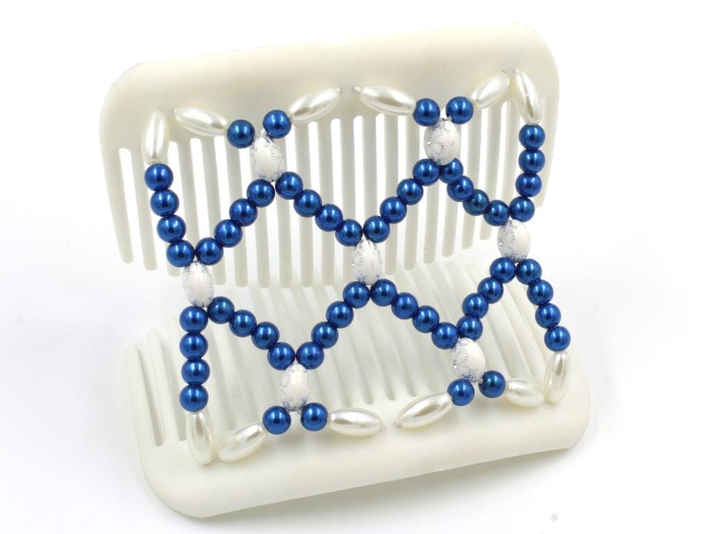 African Butterfly Hair Comb - Ndalena White 05