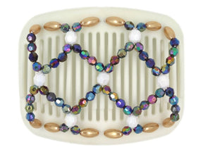 African Butterfly Hair Comb - Ndalena White 06