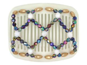 African Butterfly Hair Comb - Ndalena White 06