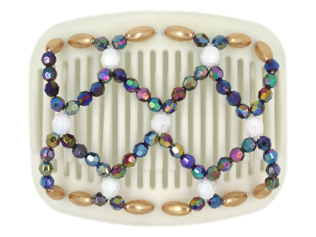 African Butterfly Hair Comb - Ndalena White 06