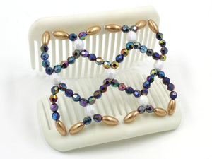 African Butterfly Hair Comb - Ndalena White 06