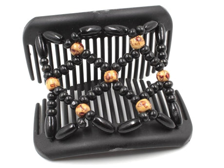 African Butterfly Hair Comb - Ndebele Black 137