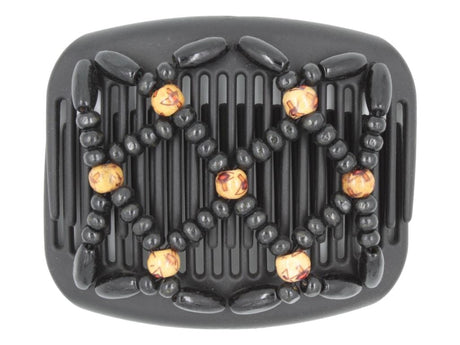 African Butterfly Hair Comb - Ndebele Black 137