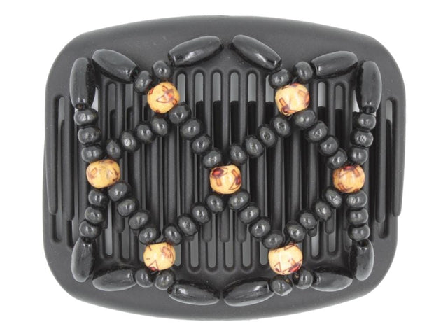 African Butterfly Hair Comb - Ndebele Black 137