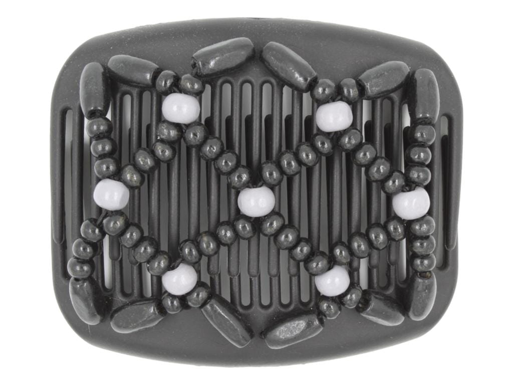 African Butterfly Hair Comb - Ndebele Black 138