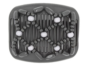 African Butterfly Hair Comb - Ndebele Black 138