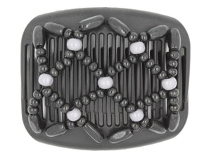 African Butterfly Hair Comb - Ndebele Black 138