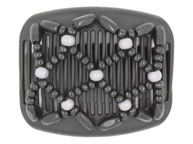 African Butterfly Hair Comb - Ndebele Black 138
