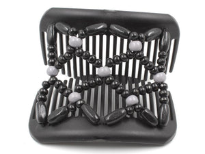 African Butterfly Hair Comb - Ndebele Black 138