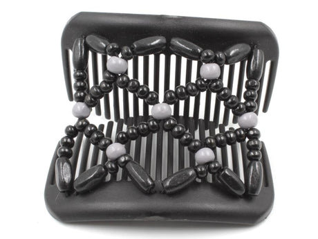 African Butterfly Hair Comb - Ndebele Black 138
