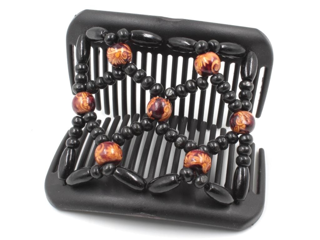 African Butterfly Hair Comb - Ndebele Black 139