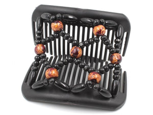 African Butterfly Hair Comb - Ndebele Black 139