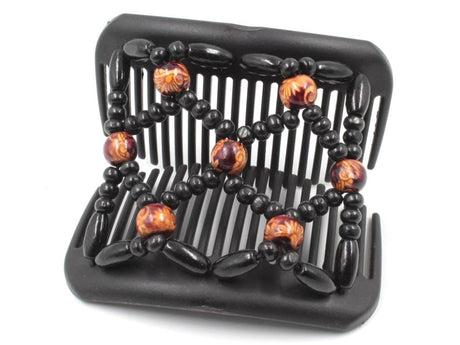 African Butterfly Hair Comb - Ndebele Black 139