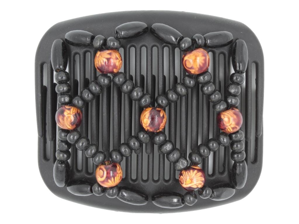 African Butterfly Hair Comb - Ndebele Black 139