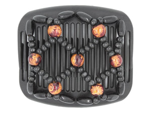 African Butterfly Hair Comb - Ndebele Black 139