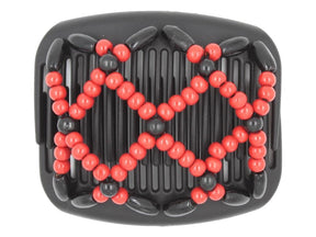 African Butterfly Hair Comb - Ndebele Black 140