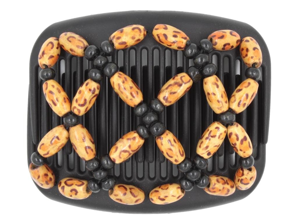 African Butterfly Hair Comb - Ndebele Black 142