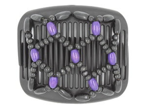 African Butterfly Hair Comb - Ndebele Black 143