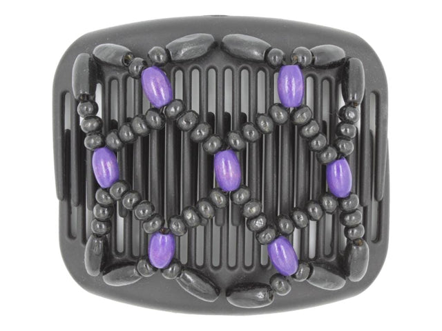 African Butterfly Hair Comb - Ndebele Black 143