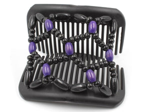 African Butterfly Hair Comb - Ndebele Black 143