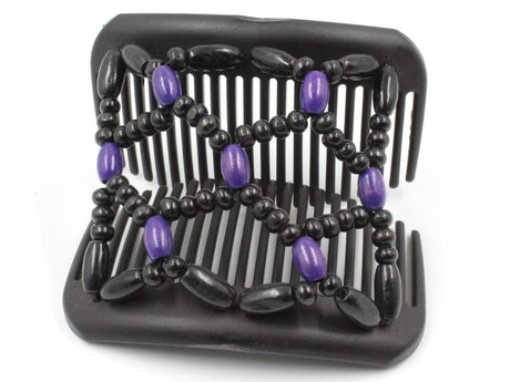 African Butterfly Hair Comb - Ndebele Black 143